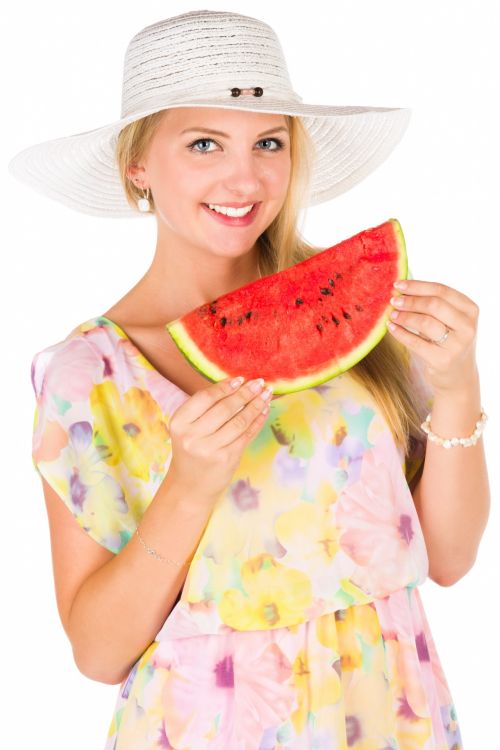 Woman Holding Watermelon