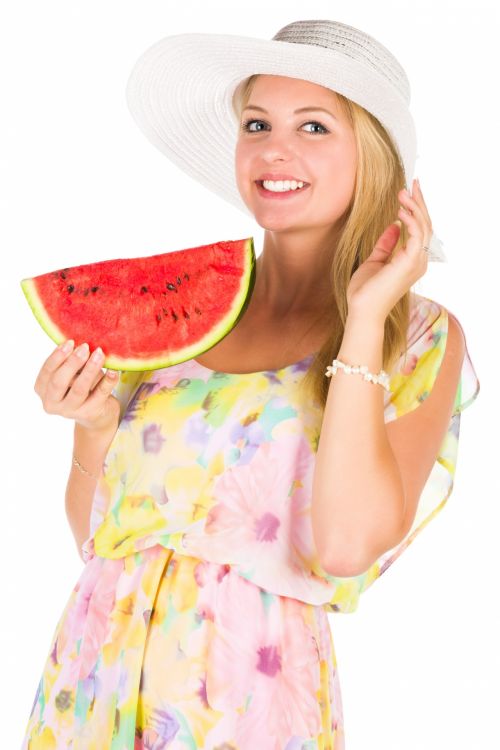 Woman Holding Watermelon