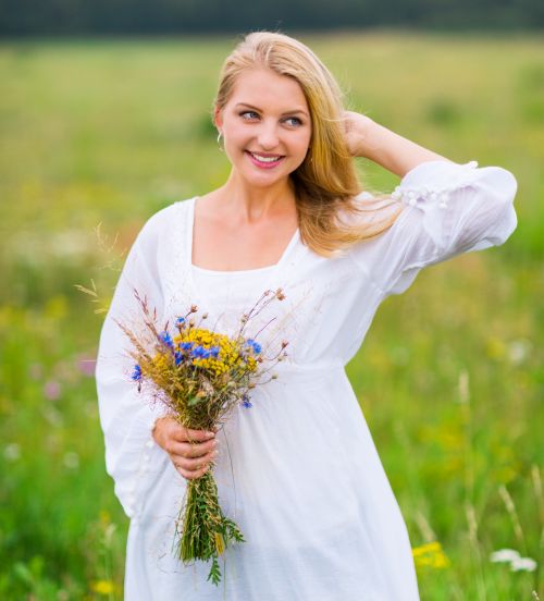 Woman In Meadow