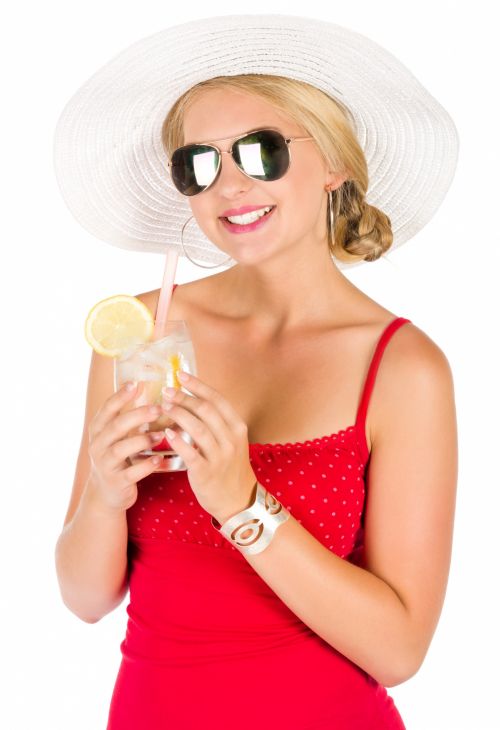 Woman In Red Dress