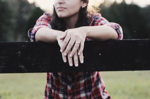 woman portrait hands portrait