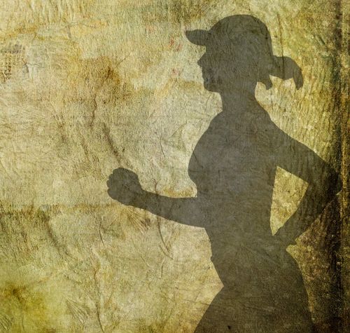 Woman Running Silhouette