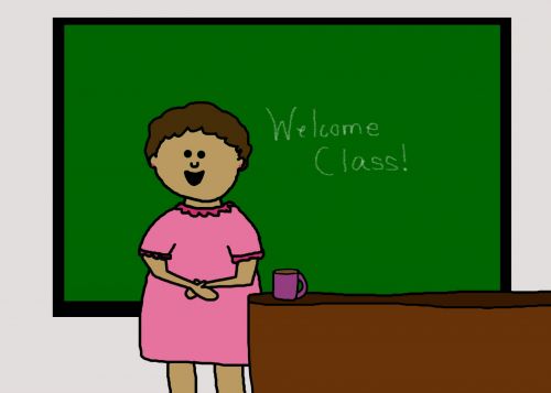 Woman Teacher Cartoon