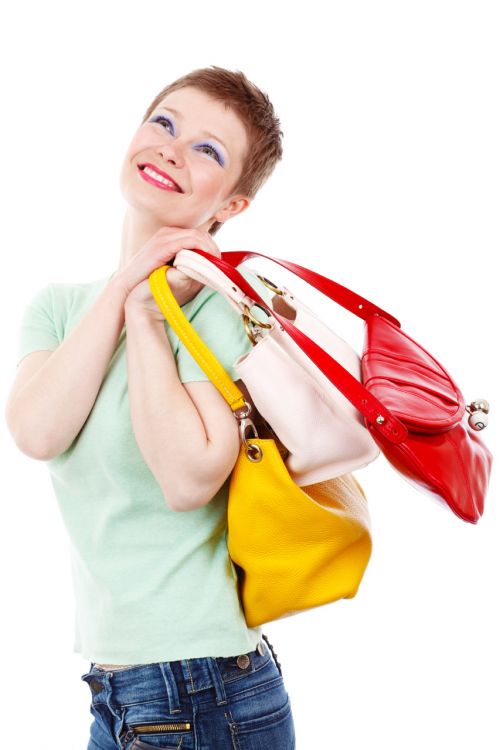 Woman With Colorful Bags