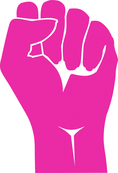 woman's fist hand woman