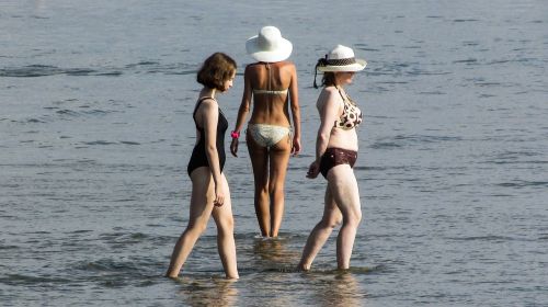 women sea beach