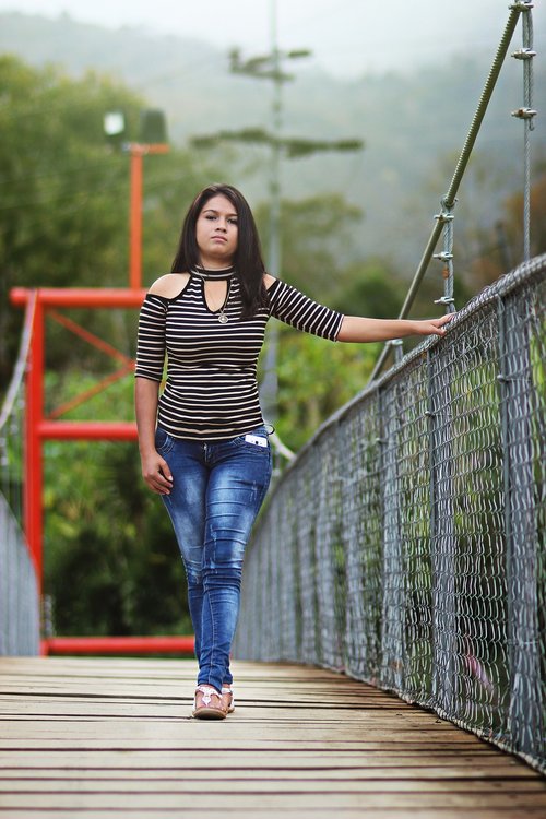 women  bridge  girl