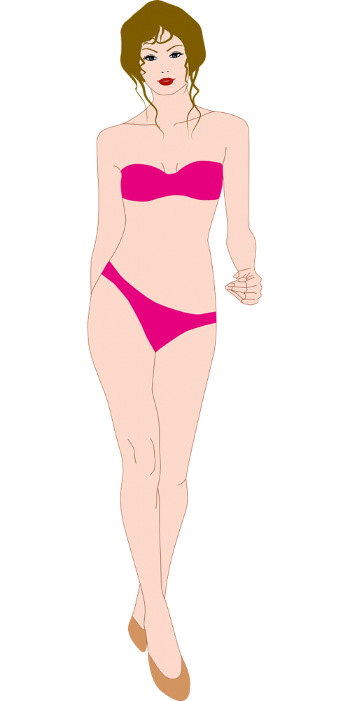 women bikini drawing