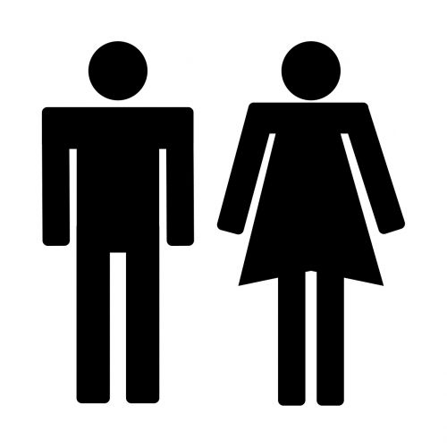 women man toilet