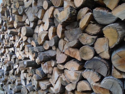 wood woodpile fuel