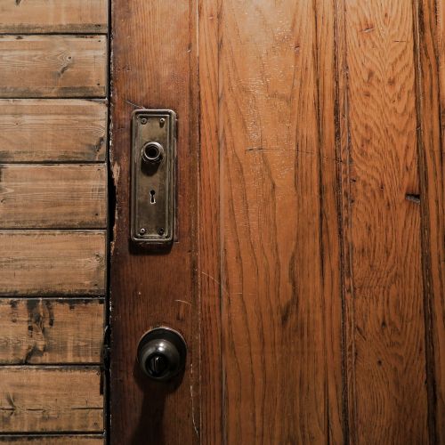 wood lock door