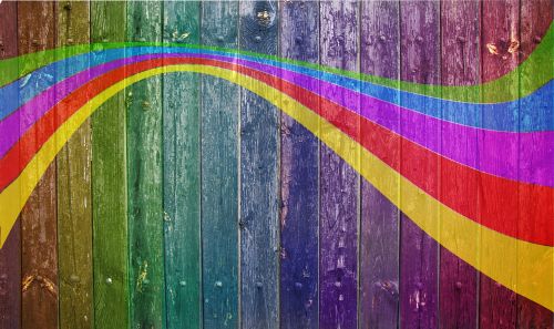 wood rainbow old