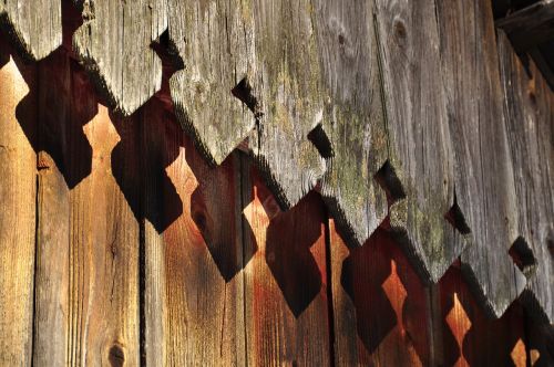 wood the roof of the old