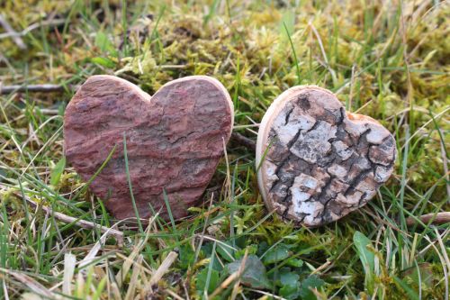 wood heart love