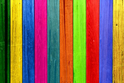 wood boards colorful