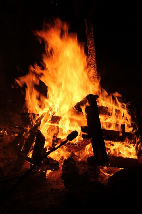 wood campfire stick bread