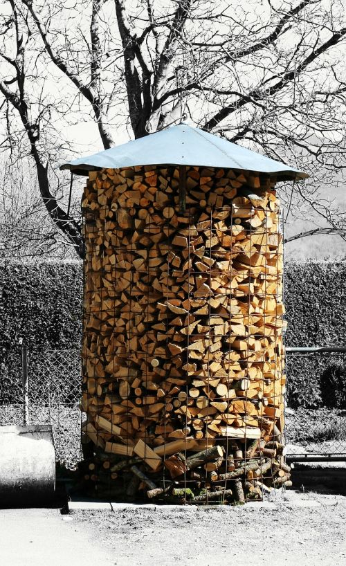 wood firewood stack