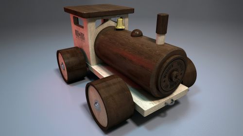 wood train toy