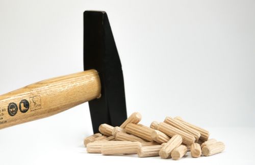 wood hammer wooden dowels