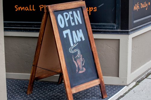 wood  sign business  chalk