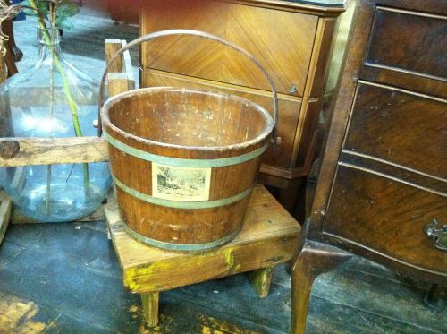 wood bucket vintage