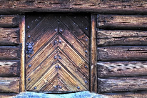 wood  goal  door