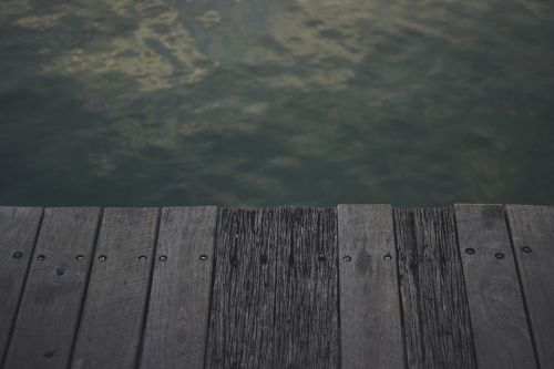 wood dock lake