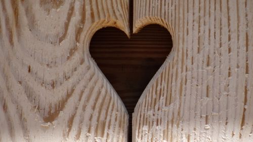 wood board heart