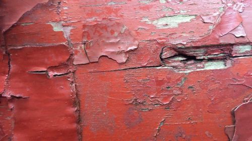 wood weathered red
