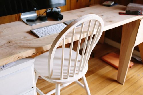 wood chair desk