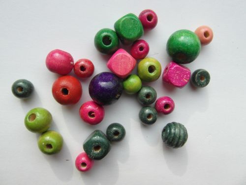 wood beads colorful color