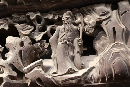 wood carving the eight immortals life