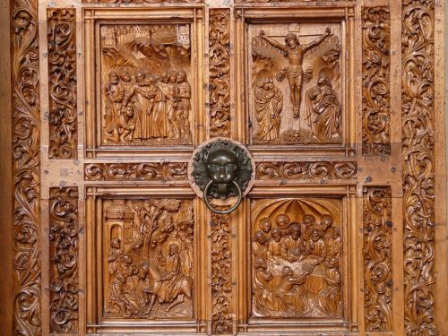 wood carving door wood