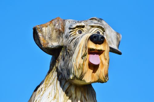 wood dog figure dog