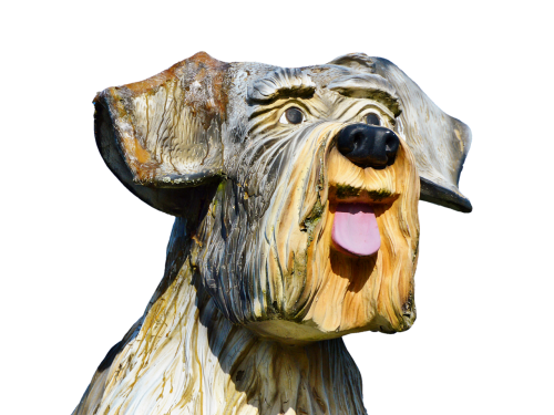 wood dog figure dog