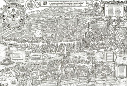 woodcut city map