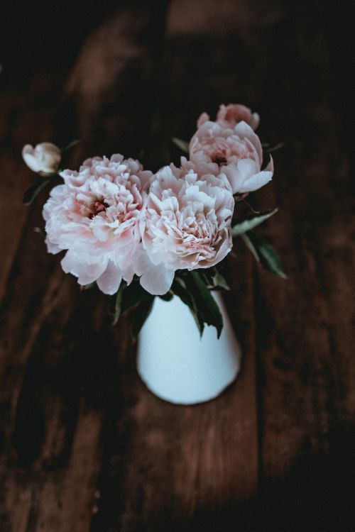 wooden table flower