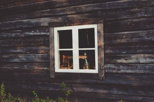wooden wall window