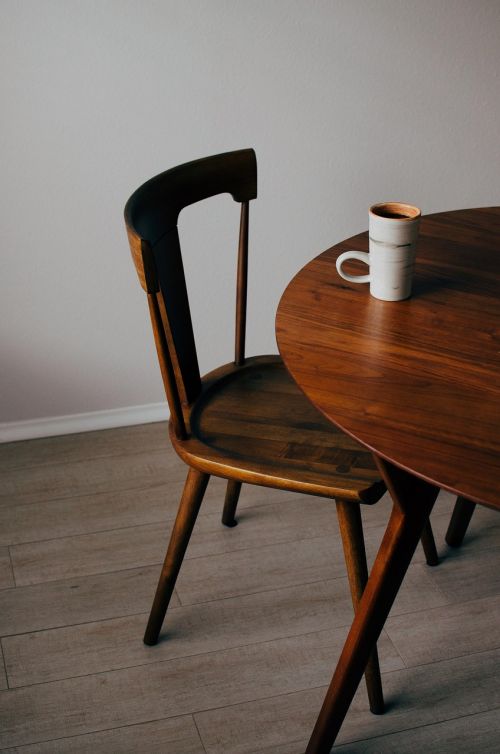 wooden chair table