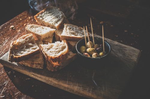 wooden board food