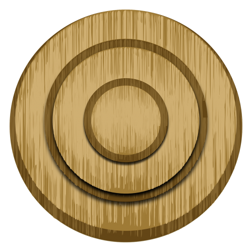 wooden circle target