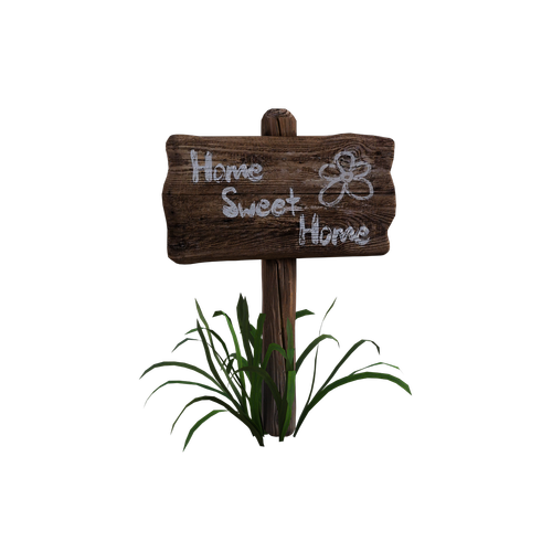 wooden  sign  home sweet home