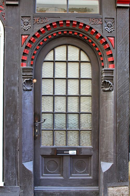 wooden door old historically