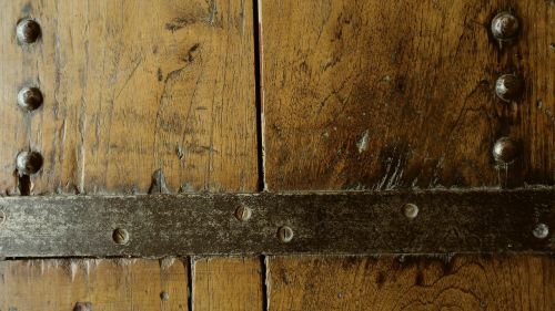 wooden door nailed old