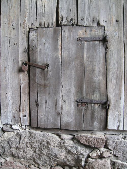 wooden door architecture gray