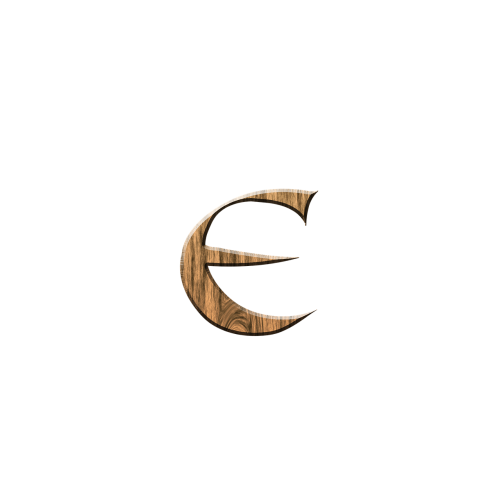 wooden e e letter