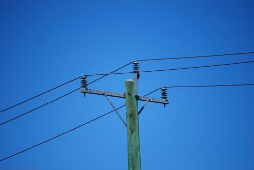 Wooden Electricity  Pole