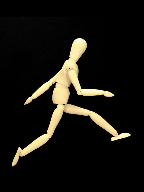 Wooden Figure Running 2