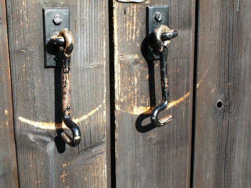 wooden gate closure hook