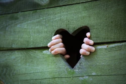 Wooden Heart Background